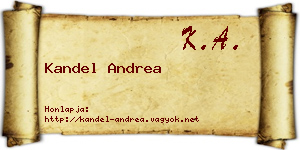 Kandel Andrea névjegykártya